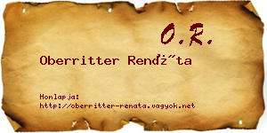 Oberritter Renáta névjegykártya