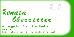 renata oberritter business card